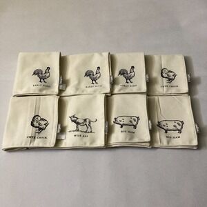 Set of 8 Hallmark Farm Animal Placemats Wise Ass Early Bird Big Ham Cute Chick